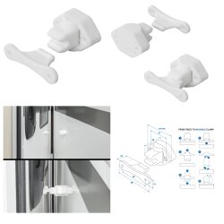 Türhalter Set 2 Stück Wohnmobil schwenkbar und fest POM Kunststoff Türfeststeller Türschnapper 2025 für Wohnwagen Reisemobil Schraubenabstand 46 mm und 31 mm robust und langlebig