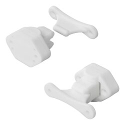 Türhalter Set 2 Stück Wohnmobil schwenkbar und fest POM Kunststoff Türfeststeller Türschnapper 2025 für Wohnwagen Reisemobil Schraubenabstand 46 mm und 31 mm robust und langlebig