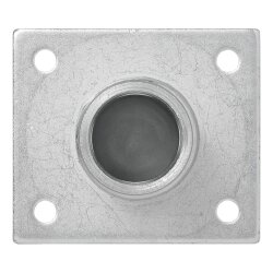 Halterung für Abstellstütze 2 Stück 115x100 mm Ø 51 mm passend für Ausdrehstützen 2500 kg aus verzinktem Stahl