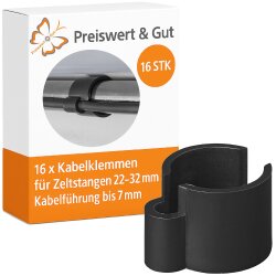 Kabelklemmen Set 16 Stück schwarz –...