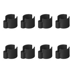 Kabelklemmen Set 16 Stück schwarz – Kabelführung bis 7 mm für Zeltstangen 22–32 mm – Montage ohne Bohren – ideales Zeltzubehör für Pavillon, Wohnmobil, Vorzelt & Camping