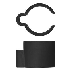 Kabelklemmen Set 16 Stück schwarz – Kabelführung bis 7 mm für Zeltstangen 22–32 mm – Montage ohne Bohren – ideales Zeltzubehör für Pavillon, Wohnmobil, Vorzelt & Camping