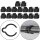 Kabelklemmen Set 16 Stück schwarz – Kabelführung bis 7 mm für Zeltstangen 22–32 mm – Montage ohne Bohren – ideales Zeltzubehör für Pavillon, Wohnmobil, Vorzelt & Camping