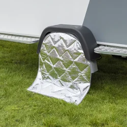 2 x Reifenabdeckung Wohnmobile - Radabdeckung Wohnwagen für 15-17 Zoll Reifen - Reifenschutzhülle bis 640mm Breite und 220mm Tiefe