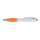 50x Kugelschreiber 14 cm aus Kunststoff/Stahl orange/weiß mit Großraummine blauschreibend Druckmechanismus taillierte Form geeignet für Büro Schule Events Werbezwecke