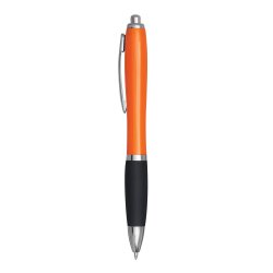 50 x Kuli Schreibgeräte, Kugelschreiber Set in orange/schwarz – 14 cm, Druckmechanismus, Großraummine, blauschreibend, Schreibset