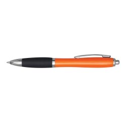 50x Kugelschreiber 14 cm aus Kunststoff Stahl orange schwarz mit Großraummine blauschreibend Druckmechanismus Stift Set Bürobedarf Veranstaltungen Unternehmen