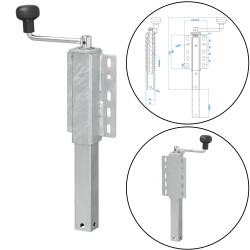 2x Bootsstütze einstellbar 40x40 mm...