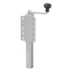 2x Bootsstütze einstellbar für Bootstrailer 40x40 mm höhenverstellbar ausdrehbar als Spindelstütze Hubstütze mit 200 kg Tragkraft