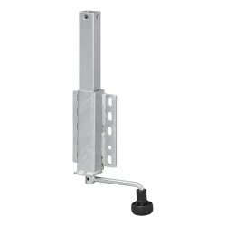 2x Bootsstütze einstellbar für Bootstrailer 40x40 mm höhenverstellbar ausdrehbar als Spindelstütze Hubstütze mit 200 kg Tragkraft