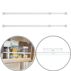 Preiswert und Gut 2 STK Klemmstange Aluminium Outdoor wetterfest 41 bis 71 cm  Durchmesser 1,8 cm mit Gummikappen
