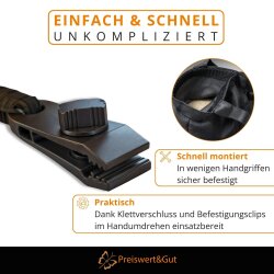 8 x Sandsäcke für Pavillon 18 x 5 cm - inkl. Befestigungszubehör als Tischtuchbeschwerer Outdoor UV-beständige Sandsäcke, Beschwerer für Vorhänge Outdoor zum beschweren Sandsäckchen