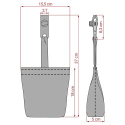 Sandsack 8er Set Sandsäcke Grillpavillon Pavillon Beschwerung UV Zelt Gewichte 18x5 cm befüllbar mit Clip Klettverschluss