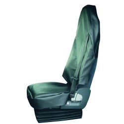 2 x LKW Sitzbezug Kunstleder - mit großzügige Kopfstützenabdeckung - Schonbezug mit Gurtschlitz - Kompatibel für Wohnmobil Ducato Camper Hymer