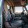 Sitzbezug LKW 2er Set aus Kunstleder als Werkstattschoner für Fahrersitze mit Kopfstützenabdeckung und Gurtschlitz für Transporter und Wohnmobil wasserabweisend