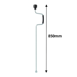 2 x Anhänger Stützen Höhenverstellbar 330–530mm - Kurbelstütze mit Befestigungsmaterial und Handkurbel - Wohnwagen Stützen bis 500Kg - die Ausdrehstütze ist aus Stahl Q235 mit Zinklegierung
