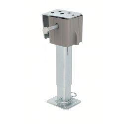 2 x Stützen Höhenverstellbar klappbar 330–530mm - Kurbelstütze mit Befestigungsmaterial und Handkurbel - Wohnwagen Stützen bis 500Kg - die Ausdrehstütze ist aus Stahl Q235 mit Zinklegierung