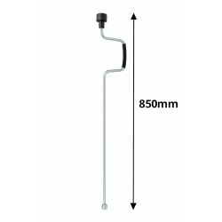 2 x Stützen Höhenverstellbar klappbar 330–530mm - Kurbelstütze mit Befestigungsmaterial und Handkurbel - Wohnwagen Stützen bis 500Kg - die Ausdrehstütze ist aus Stahl Q235 mit Zinklegierung