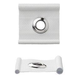 12x Keder Ösen – Wohnwagen Zubehör aus Stoff mit Metallring | Kederschiene Zubehör geeignet für Ø5–6 mm & Ø7–8 mm | für Vorzelt, Plane & Markise