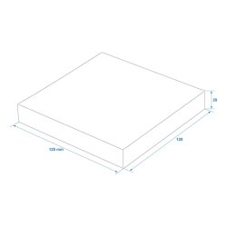 8x Schaumstoffplatte 12 x 12 x 2 cm als Eckenschutz Kantenschutz bei Sonnensegel oder Markise Schaumstoffpolster Grau