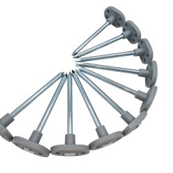 20x Heringe Zelt Camping Zubehör – stabile Erdnägel & Bodenanker aus Metall und PP, wetterfest, 10 cm lang, Ø6 mm, für Zelte, Planen & Garten