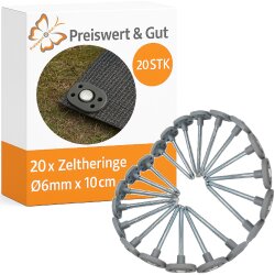 20x Zeltheringe Set Vorzeltteppich Heringe Camping 10cm...