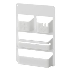 2 STK Hänge Organizer Camping Zubehör Hängeregal 4 Fächer 28 x 18 cm Türorganisation mit Schrauben und 3M Aufkleber, flexible Befestigung für Camping