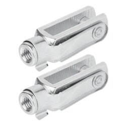 4 x Gabelkopf M8 58mm für Abreißseil Anhänger zuverlässige Verbindung für Bremszüge an Anhänger und Camper, hochwertiger Gelenkkopf als Ersatzteil