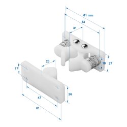 2 x Türhalter für Wohnwagen und Reisemobil, verschleißfeste Verriegelung für Caravan und Wohnmobil, Türfänger als stabiles Zubehör
