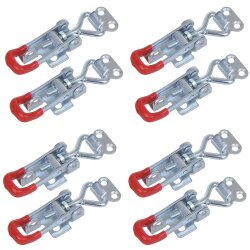 8 x Spannverschluss klein verstellbar 70-81mm verzinktem Stahl Hebelverschluss Anhänger Exzenterverschluss abschließbar