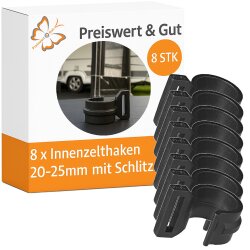 8 x Zeltclip Befestigungshaken,  5,5 x 2,8 cm...