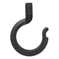 8x Zeltclip Befestigungshaken,  5,5 x 2,8 cm Innenzelthaken für Campingzelte und Vorzelte, passend für Stangen von 20 bis 25mm, Schwarz