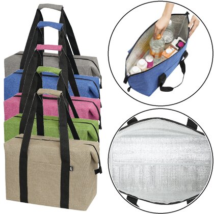 Kühltasche Groß Faltbar – XXL Isoliertasche für Einkauf und Camping, Thermotasche aus robustem RPET, ca. 38x19x26cm (17L) Farbwahl