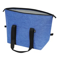 Kühltasche Groß Faltbar – XXL Isoliertasche für Einkauf und Camping, Thermotasche aus robustem RPET, ca. 38x19x26cm (17L) Blau