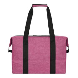 Kühltasche Groß Faltbar – XXL Isoliertasche für Einkauf und Camping, Thermotasche aus robustem RPET, ca. 38x19x26cm (17L) Rot