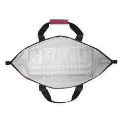 Kühltasche Groß Faltbar – XXL Isoliertasche für Einkauf und Camping, Thermotasche aus robustem RPET, ca. 38x19x26cm (17L) Rot