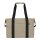 Kühltasche Groß Faltbar – XXL Isoliertasche für Einkauf und Camping, Thermotasche aus robustem RPET, ca. 38x19x26cm (17L) Beige