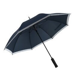 Stockschirm Sturmfest Groß – Automatik Regenschirm für Herren und Damen, Windsicher mit Fiberglasspeichen, Ø 105 / 83 cm, RPET Bezug Blau