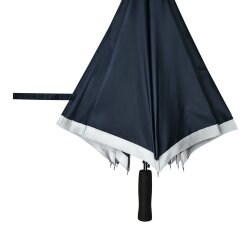 Stockschirm Sturmfest Groß – Automatik Regenschirm für Herren und Damen, Windsicher mit Fiberglasspeichen, Ø 105 / 83 cm, RPET Bezug Blau