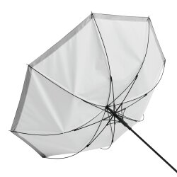 Stockschirm Sturmfest Groß – Automatik Regenschirm für Herren und Damen, Windsicher mit Fiberglasspeichen, Ø 105 / 83 cm, RPET Bezug Weiß