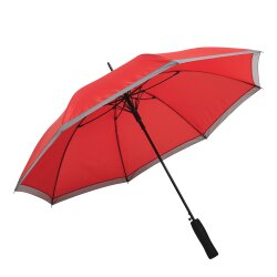 Stockschirm Sturmfest Groß – Automatik Regenschirm für Herren und Damen, Windsicher mit Fiberglasspeichen, Ø 105 / 83 cm, RPET Bezug Rot