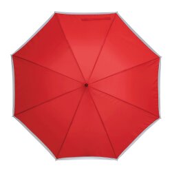 Stockschirm Sturmfest Groß – Automatik Regenschirm für Herren und Damen, Windsicher mit Fiberglasspeichen, Ø 105 / 83 cm, RPET Bezug Rot