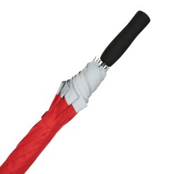 Stockschirm Sturmfest Groß – Automatik Regenschirm für Herren und Damen, Windsicher mit Fiberglasspeichen, Ø 105 / 83 cm, RPET Bezug Rot