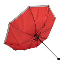 Stockschirm Sturmfest Groß – Automatik Regenschirm für Herren und Damen, Windsicher mit Fiberglasspeichen, Ø 105 / 83 cm, RPET Bezug Rot