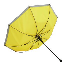 Stockschirm Sturmfest Groß – Automatik Regenschirm für Herren und Damen, Windsicher mit Fiberglasspeichen, Ø 105 / 83 cm, RPET Bezug Gelb
