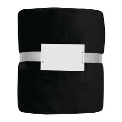 Kuscheldecke Wohndecke 200x150 cm – Flauschige Fleecedecke für Sofa und Couch, Extra Weiche Sofadecke, Warm und Pflegeleicht Waschbar Schwarz