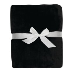 Kuscheldecke Wohndecke 200x150 cm – Flauschige Fleecedecke für Sofa und Couch, Extra Weiche Sofadecke, Warm und Pflegeleicht Waschbar Schwarz