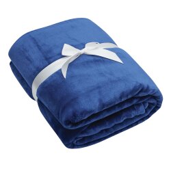 Kuscheldecke Wohndecke 200x150 cm – Flauschige Fleecedecke für Sofa und Couch, Extra Weiche Sofadecke, Warm und Pflegeleicht Waschbar Blau