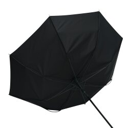 Automatik Stockschirm Schwarz sturmfest Ø116 cm - Regenschirm für Herren Damen – Eleganter Stockschirm mit Holzgriff für 2 Personen