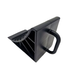 PKW Anhänger Zubehör – 2x stabile Unterlegkeile ca. 14,8 x 9,5 x 7 cm, Griffbreite 7 cm, Tiefe 3 cm – robuste Wohnmobilausstattung, Keile Anhänger bis 4000 kg, kompakt, leicht, universell